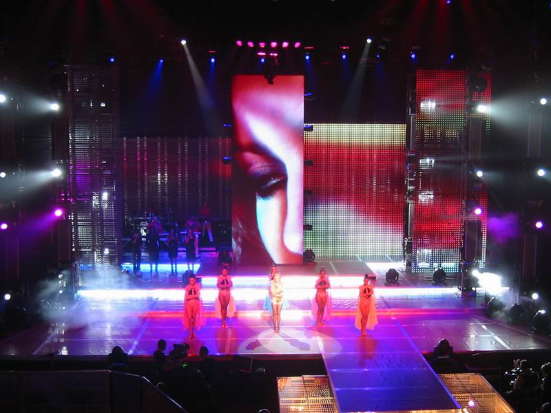 P40mm indoor full color LED curtain display