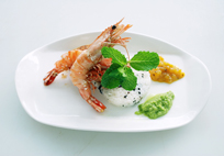 烤大虾配苹果酱 Grilled Prawn w/ Apple Sauce