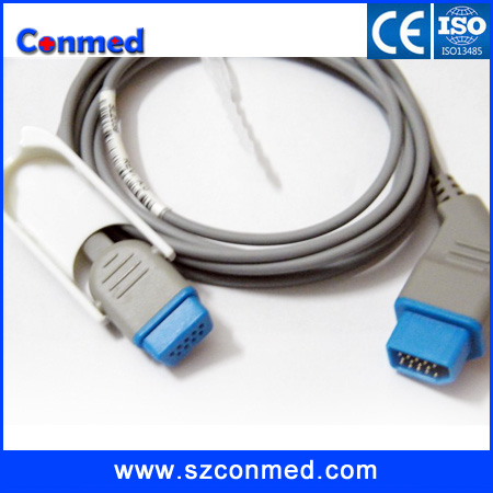 Nihon Kohden spo2 extension cable,spo2 adapter cable,14pin to NK 9PIN