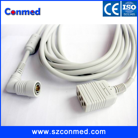 Colin BP306 B88 5 LEAD ecg cable for patient monitor,9ft 6pin IEC