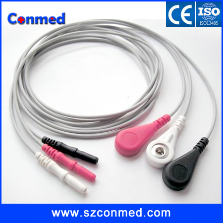ECG holter cable leadwires with3/5/7/10leads,Din style
