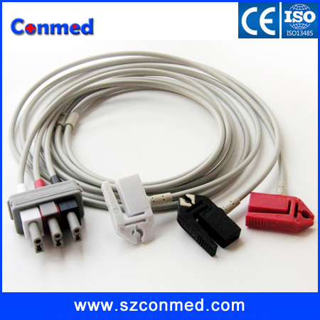 Philips 3lead ECG cable with leadwires with clip