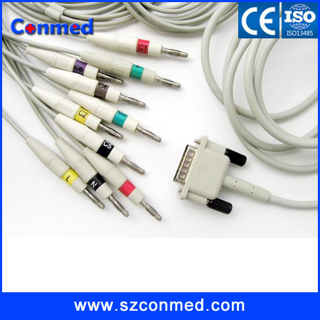 10leads philips M1770A M1771A Pagewrite trim EKG cable,10lead,banana,AHA