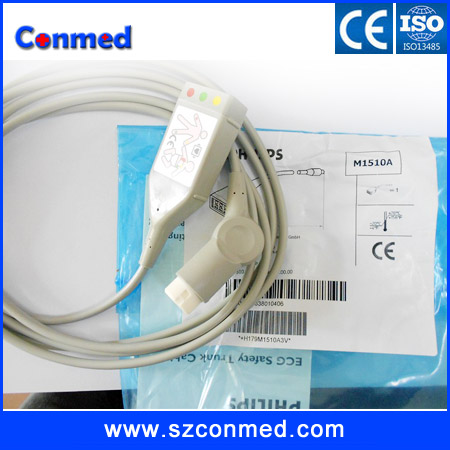 For philips M1510A ECG trunk cable with 3lead,IEC,round 12pin