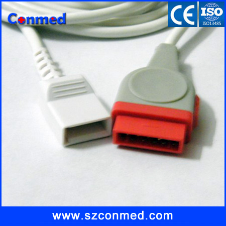 Compatible GE-Marqutte utah tranducer IBP cable,11pin to utah 4pin